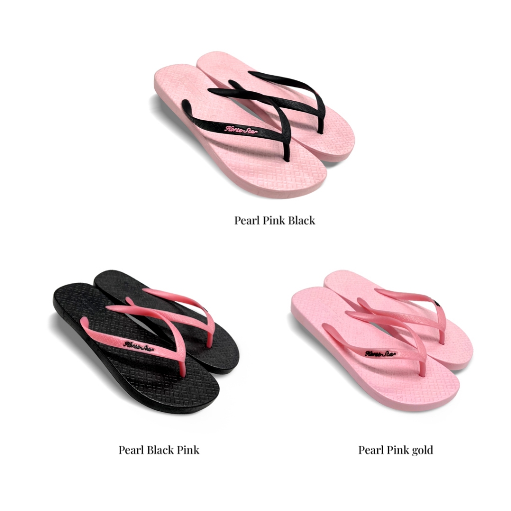 จัดส่งเร็ว Horse star premium รองเท้าแตะแฟชั่น สีดำชมพู รุ่น Limited Edition Pink Black รองเท้าหูหนีบ
