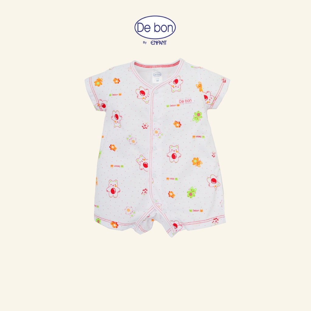 Debon by Enfant ชุดหมีสั้น สำหรับเด็ก 0-3 เดือน คอลเล็กชั่น Bearry and the rabbit สีชมพู