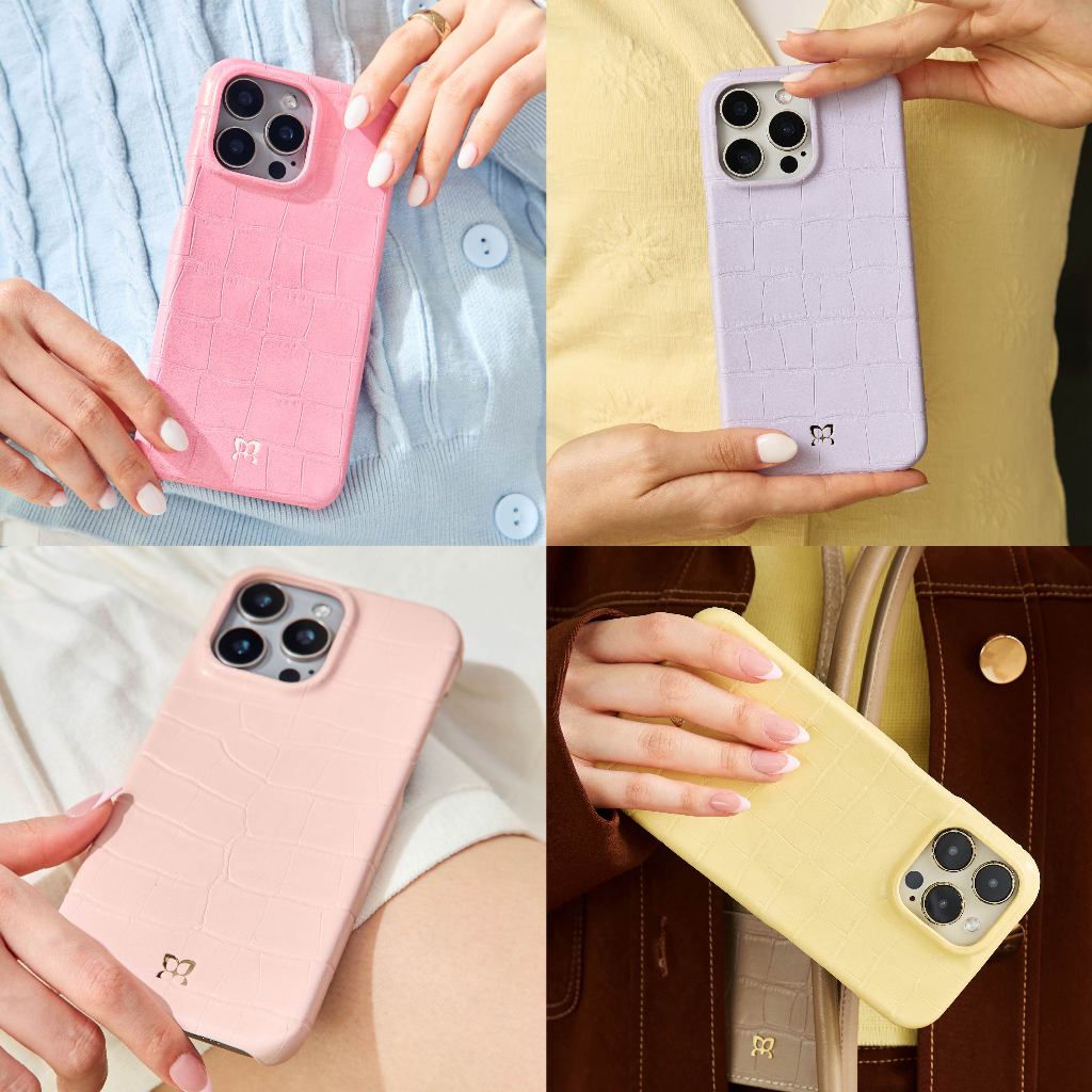 (15 series)MUSE Croc Phone Case With MagRing PASTEL TONE