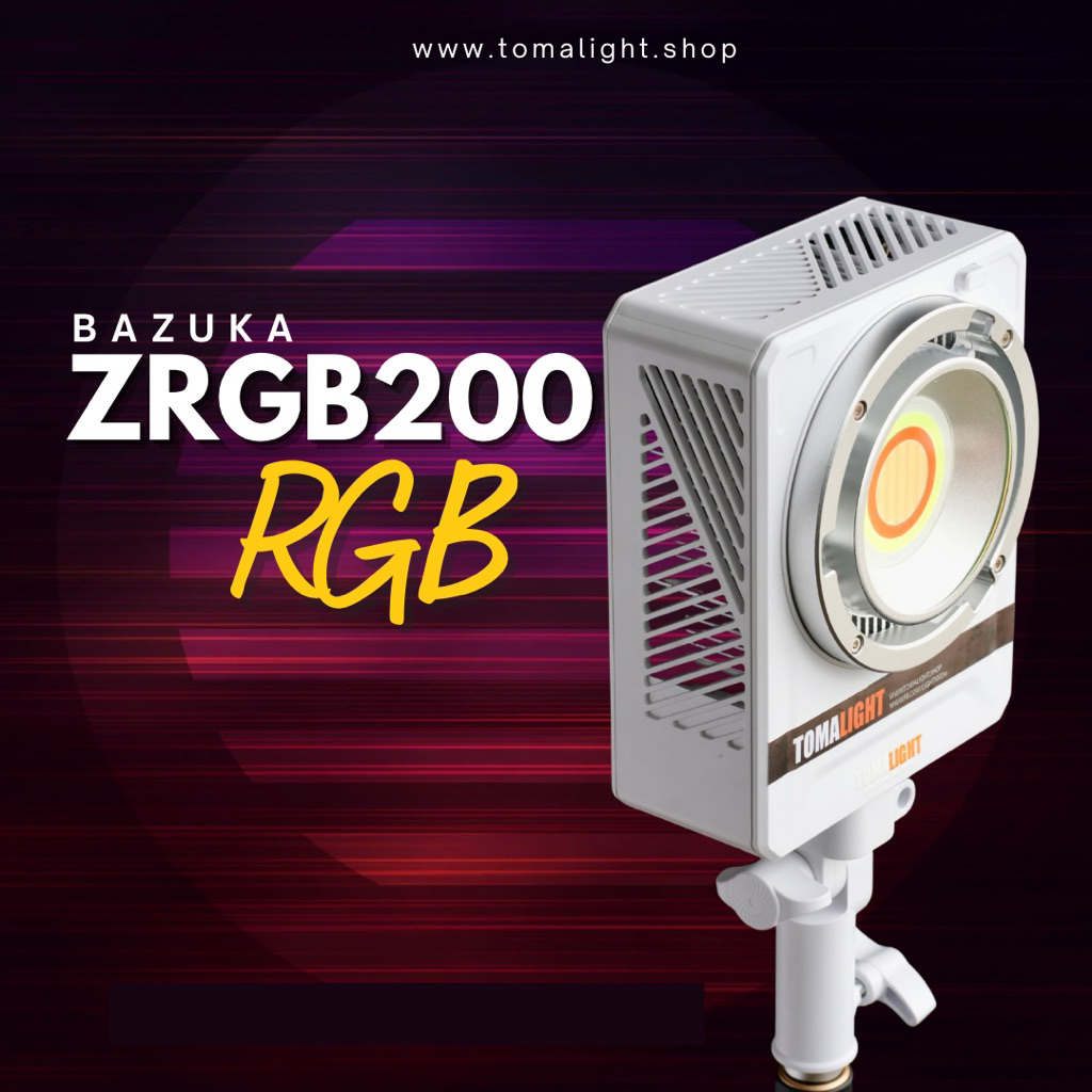 [ สต๊อกไทย ] Bazuka ZM200RGBW ไฟแสงขาวมีสี RGB