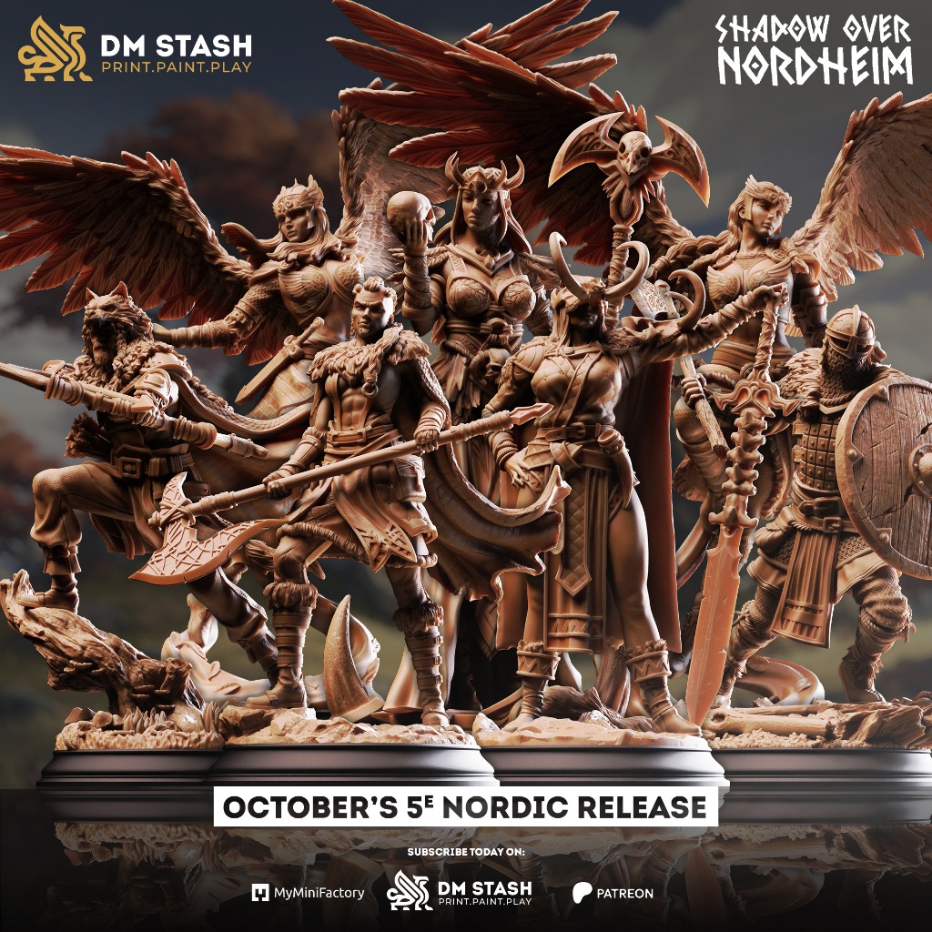 DnD Miniature I Shadow Over Nordheim - โมเดลบอร์ดเกม (งานเรซิ่นยังไม่ลงสี) ฐาน 1-2 นิ้ว