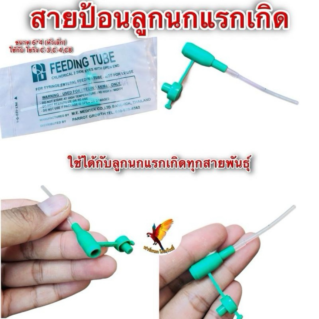 สายป้อนอาหารนก PG ออกแบบมาให้ใช้งานง่าย ปลอดภัยต่อทุกมื้อของลูกป้อน