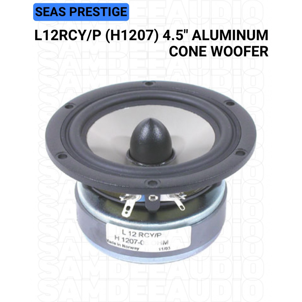 ราคาต่อ1ข้าง/SEAS Prestige L12RCY/P (H1207) 4.5" Aluminum Cone Woofer