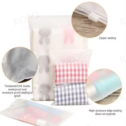 ถุงซิปใส ใส่เสื้อผ้า สำหรับเดินทาง ถุงซิปรูด ถุงซิปเก็บเสื้อผ้า จัดระเบียบเสื้อผ้า เนื้อขุ่นด้าน ผ้าไม่ยับ ผ้าไม่เหม็นอั - รูปที่ 2