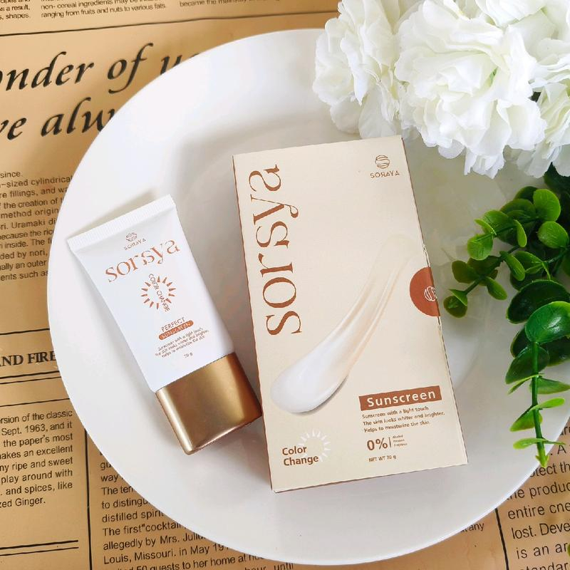 Soraya ครีมกันแดด อ่อนโยน เย็นสบายและไม่มัน ครีมกันแดดบำรุงผิว การป้องกันสูง