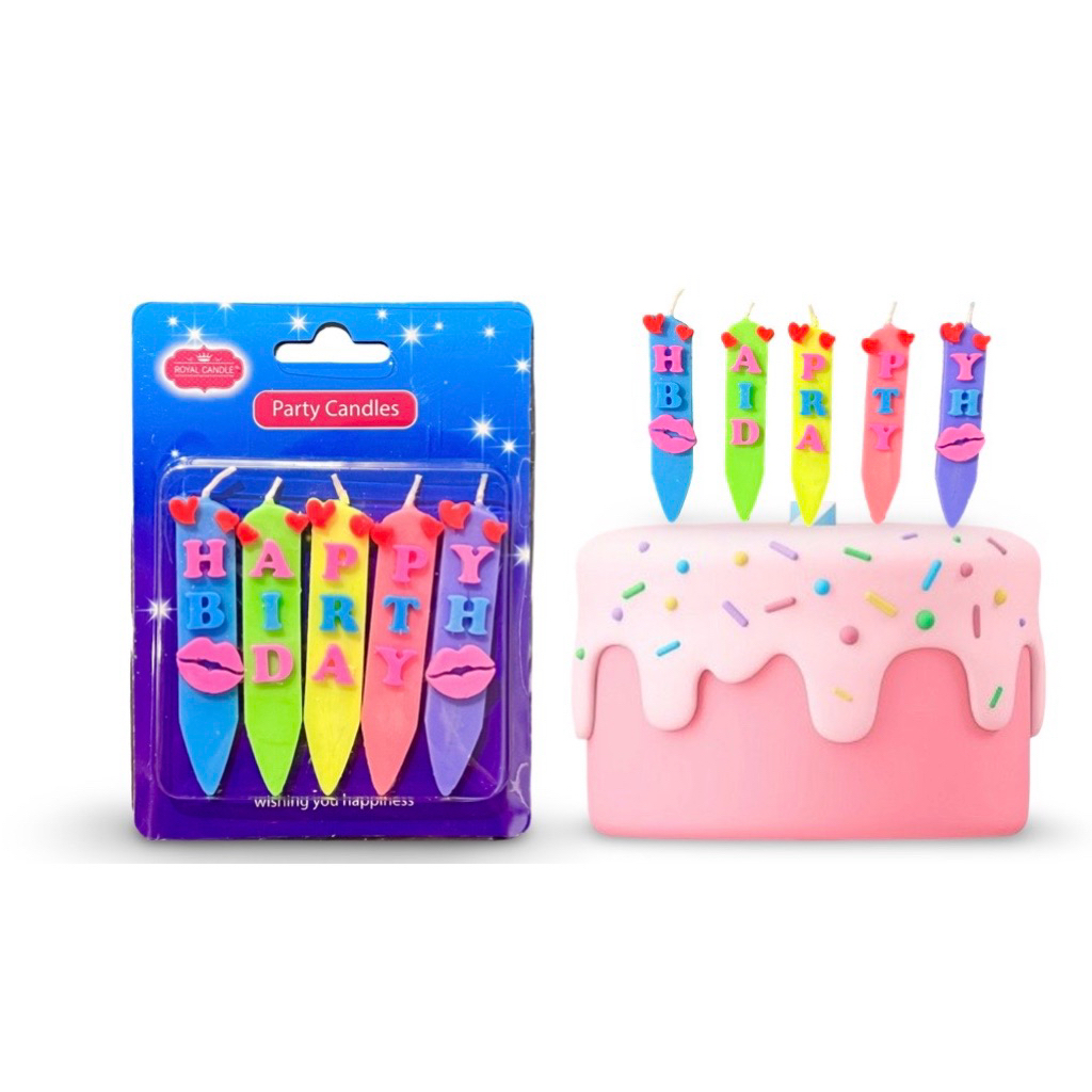 เทียนวันเกิด Birthday candle 5 เเท่ง (เเพ็ค 10 ชิ้น) รูปที่ 6