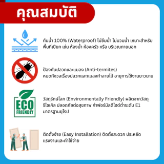 RICO วงกบประตู RC24 วงกบ WPC เลือกได้ หลายสี หลายขนาด กันน้ำ ไม้สังเคราะห์ 70x200cm 80x200cm 90x200cm (ผนังหนา 10 cm.)