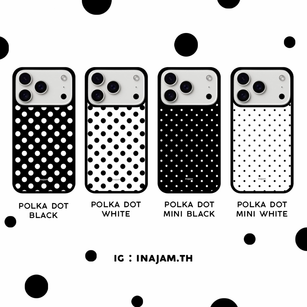 เคสไอโฟนลายจุดแบรนด์ Inajam Collection Polka dot