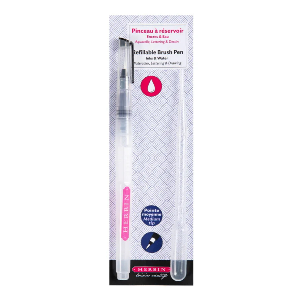 J HERBIN Refillable Brush Medium Tip (C23802T) / พู่กันสีน้ำและวาดภาพแบบเติมได้ปลายขนาดกลาง แบรนด์ HERBIN