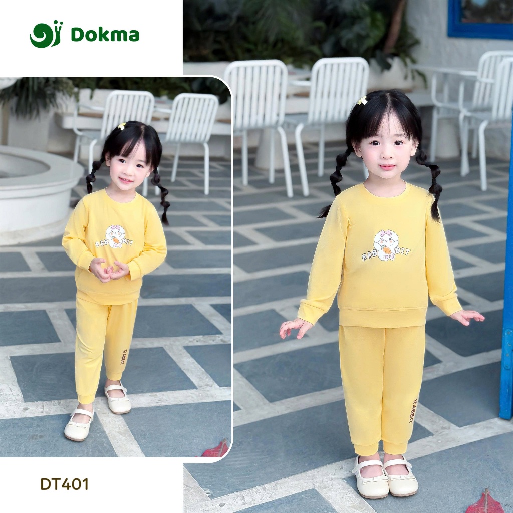 Dokma (8-14.2kg) ชุดเสื้อแขนยาวเด็ก ผ้าคอตตอน Cotton USA -  DT400_A Baby Long-Sleeve Clothes (6-36M)