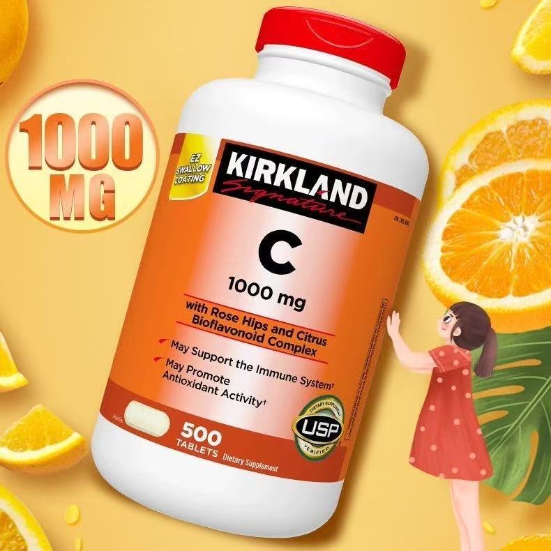 【Exp.05/2028】Kirkland VitaminC 1000 mg 500 Tablets วิตามินซี เคิร์กแลนด์ 500 เม็ด🔥