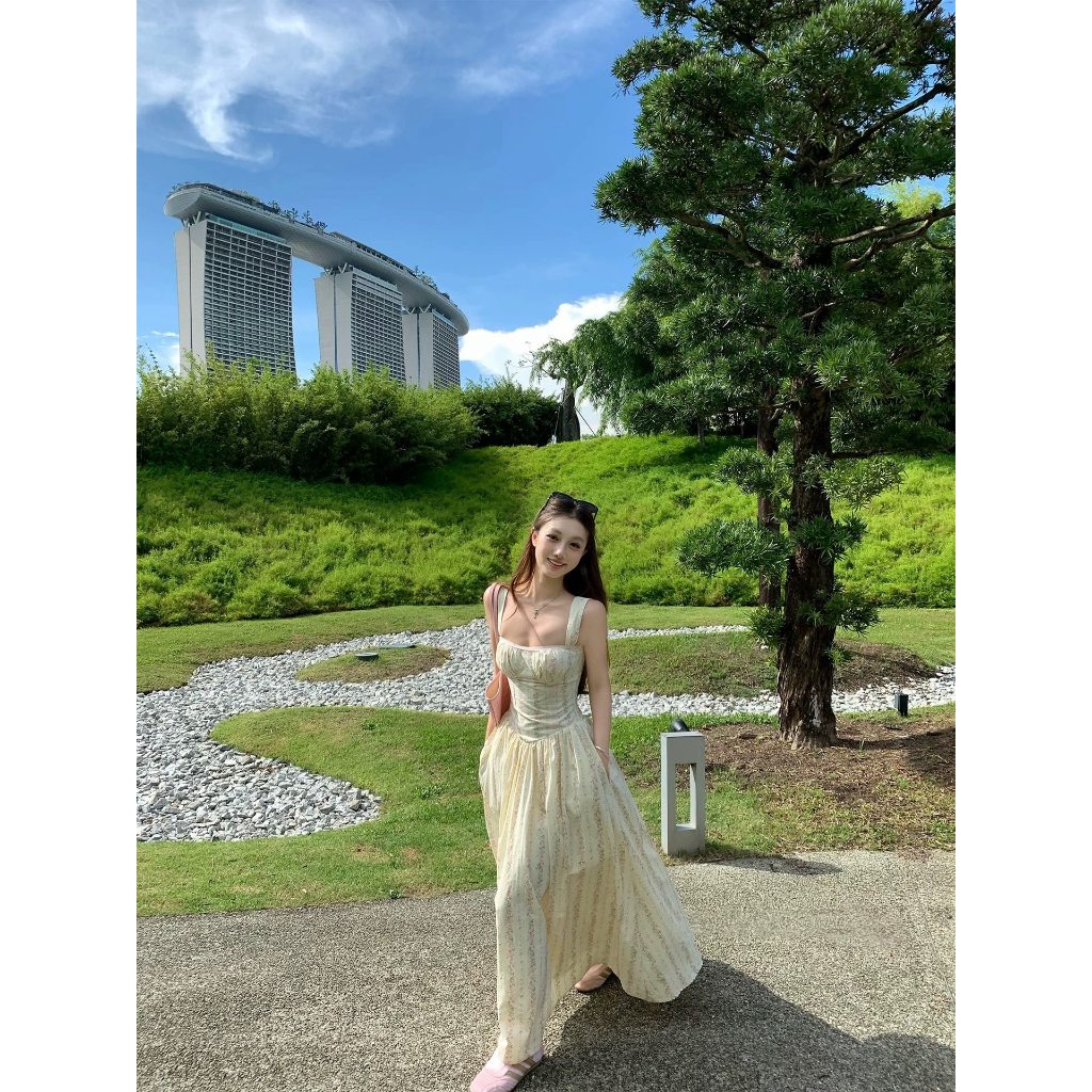 Mogwany  พร้อมส่ง L / พรี S,M,XL / Avery Flora Dress ทรงสวย ใส่สบาย ใส่เที่ยว ใส่ออกงาน น่ารักมาก ราคา ถูกที่สุด ดีลบีเคเค แกลเลอรีภาพที่ 4