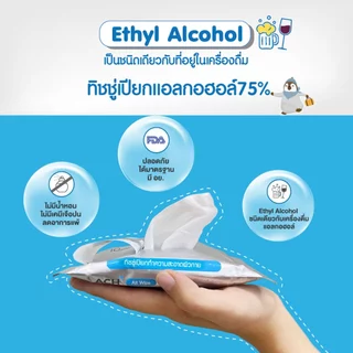 ACH All Wipe ทิชชู่เปียกแอลกอฮอล์ 75% Alcohol Wipe จำนวน 4 ห่อ