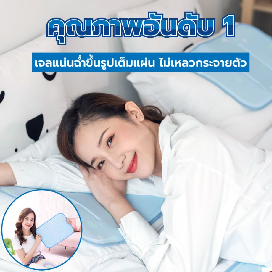 Hirakawa แผ่นรอง หมอนเย็น เจลเย็น ขนาด 30x40 Cm.