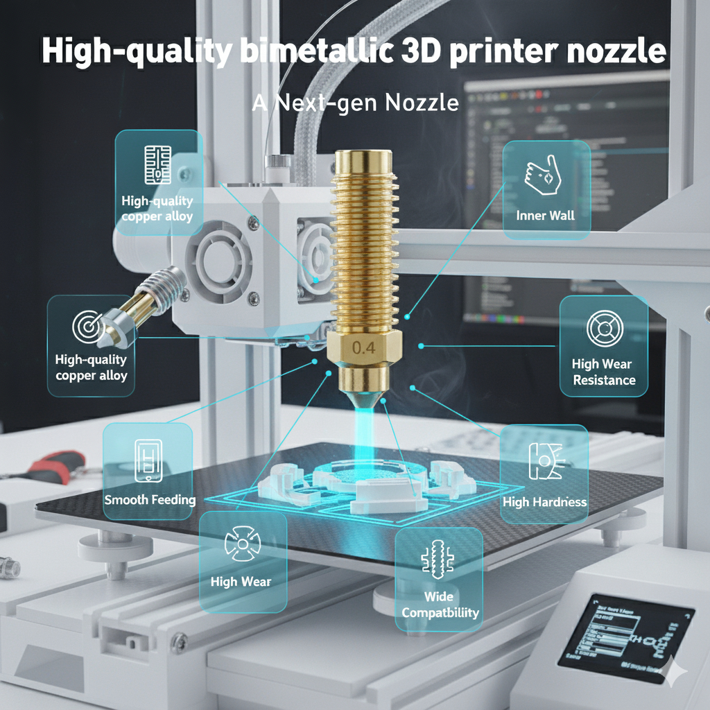 Elegoo Centauri Bi-Metal  Nozzle 0.2/0.4/0.6mm อัพเกรด