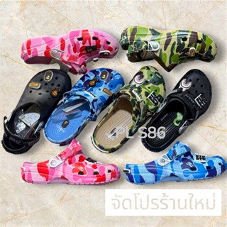 NEW_P รองเท้าแตะแบบสวม ลายใหม่ ใส่ได้ทั้งหญิงและชาย