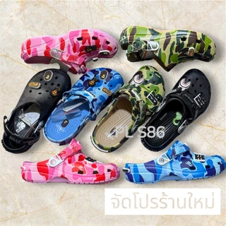 NEW_P รองเท้าแตะแบบสวม ลายใหม่ ใส่ได้ทั้งหญิงและชาย