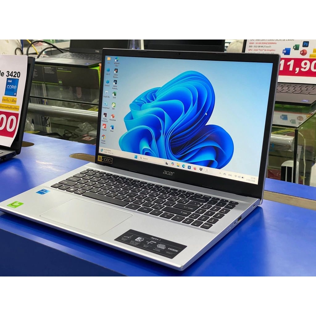 #โน๊ตบุ๊คมือสอง Acer Aspire 3 N22C6 Core i3Gen12/Ram8GB/SSD512Gb/LED 15.6"FHD