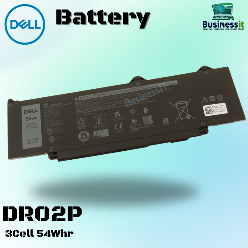 Battery Dell Latitude 5440 5550 7455 DR02P 2X1V9 54Wh แท้ ประกัน ศูนย์ Dell Thailand
