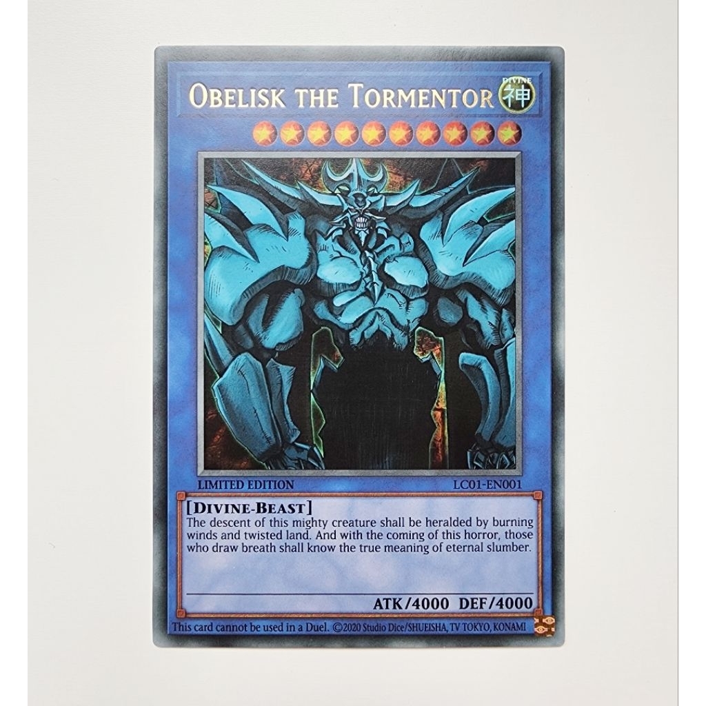 Konami Yugioh การ์ดยูกิ ลิขสิทธิ์แท้ ภาษาอังกฤษ Obelisk ระดับ : Ultra Rare รหัส LC01-EN001