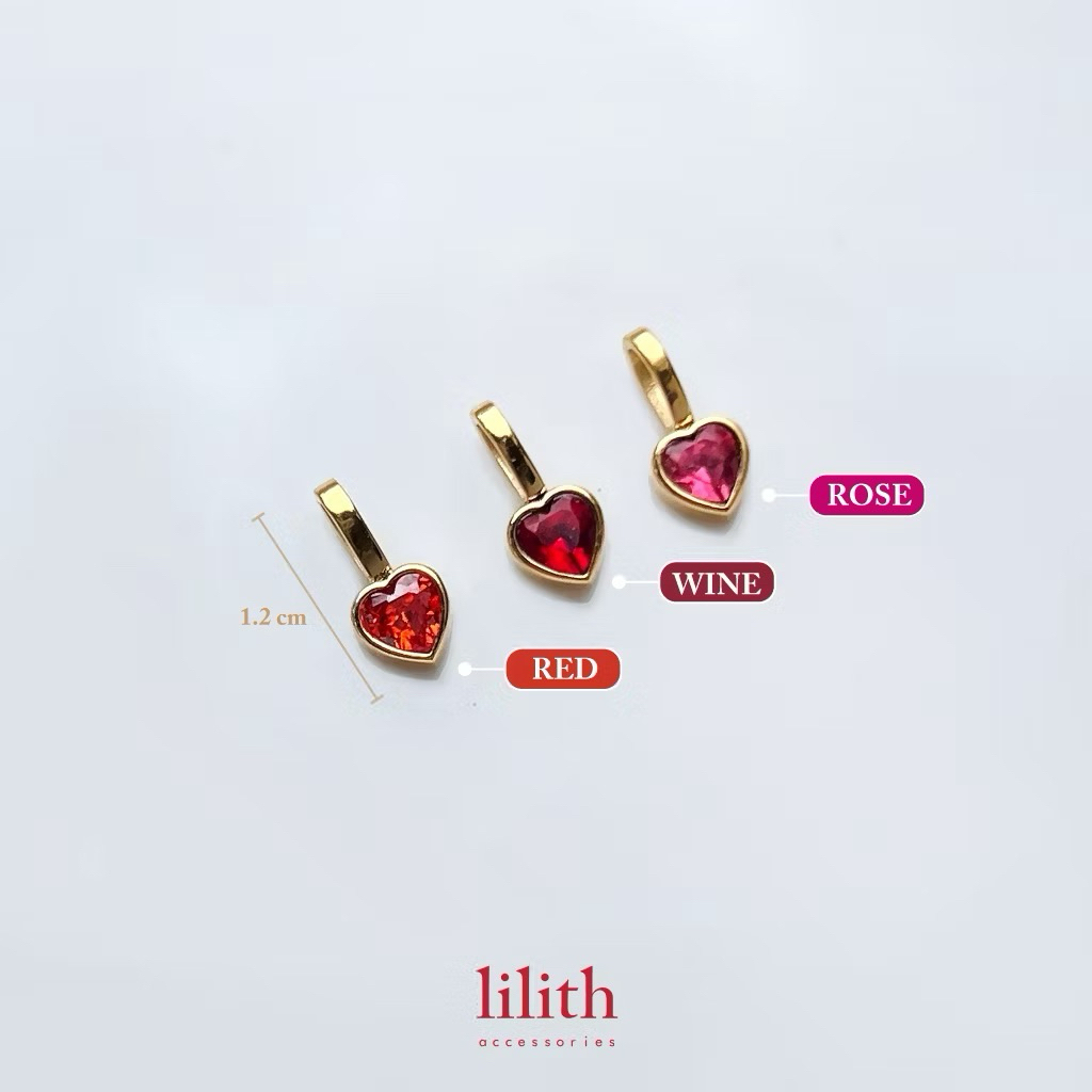 Lilith - tiny heart charm (gold)(เฉพาะจี้)