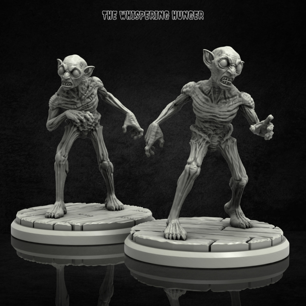 Sand-dwellers - The Whispering Hunger - Humanoid Undead / 28, 32mm 3D printed miniature ADC