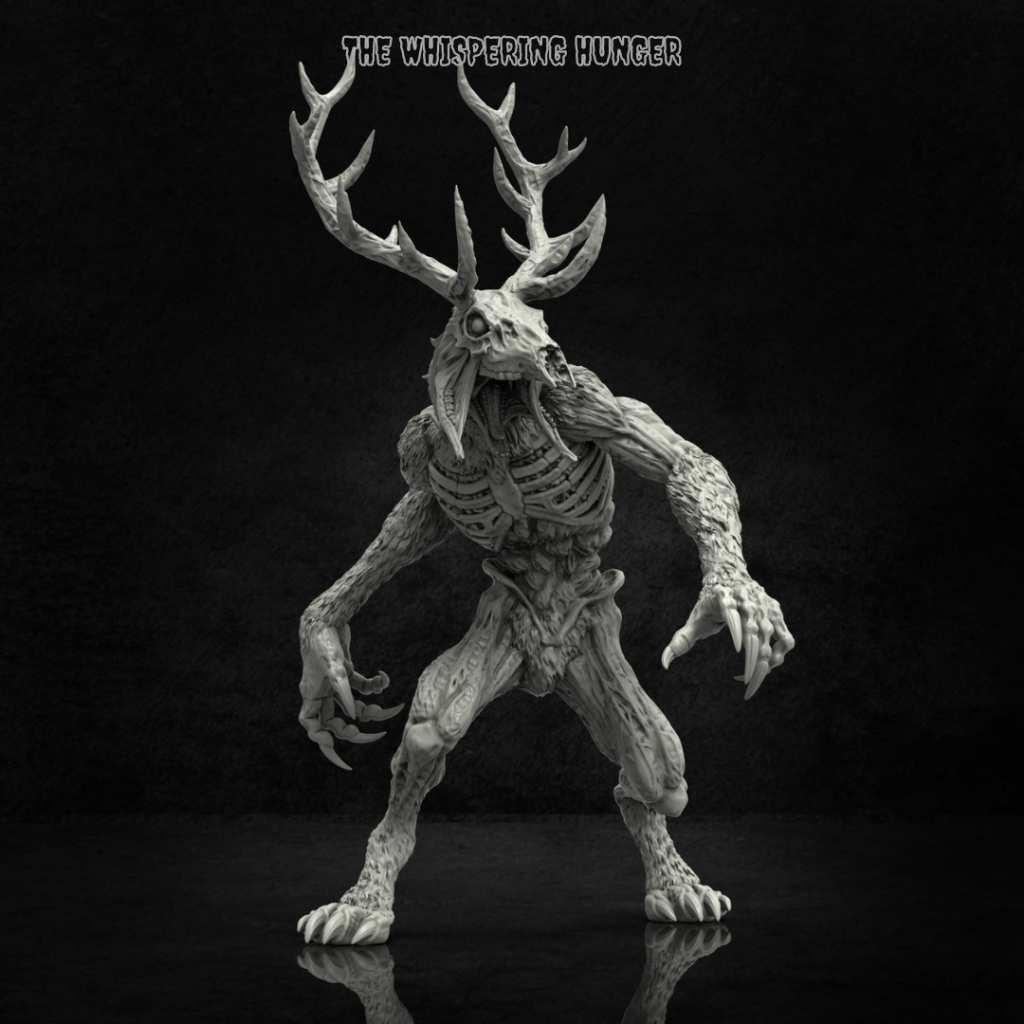 Wendigo - The Whispering Hunger - Fiend Monstrosity Wendigo / 28, 32mm 3D printed miniature ADC
