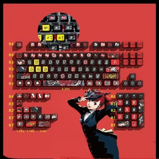 คีย์แคปพุดดิ้ง ลายการ์ตูนน่ารัก ลายคมชัดสวย 129 ปุ่ม PBT + PC Doubleshot + การระเหิดความร้อน คีย์แคปอะนิเมะ ลายการ์ตูนน่