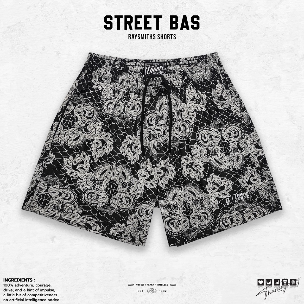 กางเกงบาส Street Bas รุ่น RAY SMITHS BLACK KNIGHT (Limited Edition) เนื้อผ้าพรีเมี่ยม ทรงสวย มีไซส์ใหญ่ถึง 6XL
