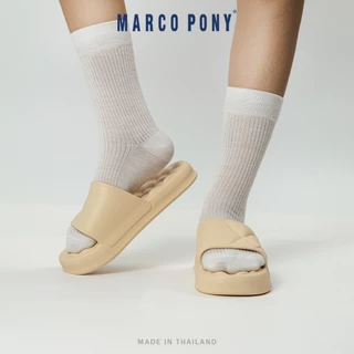Marco Pony MH9007W รองเท้าแตะส้นหนาผู้หญิง 3cm นุ่มและเสริมความสูง รองเท้าผู้หญิงแฟชั่น กันลื่น รองเท้าแตะผู้หญิง