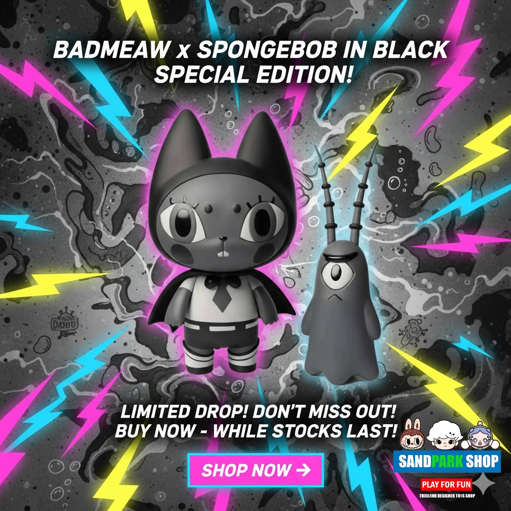 🔥พร้อมส่ง🔥🛎️Unbox Industries : BADMEAW SPONGEBOB SPECIAL EDITION  🛎️Limited Edition 🛎️ของแท้