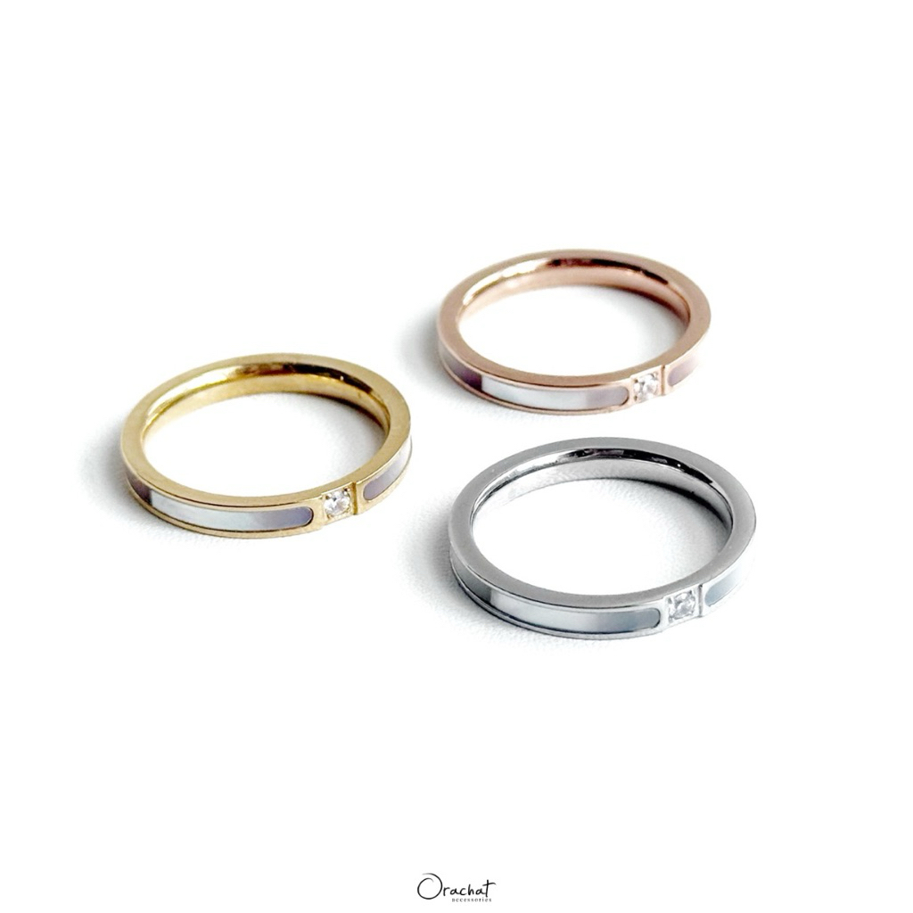 Orachat | Margaret 14k ring.(แหวนตัวเรือนสแตนเลส)