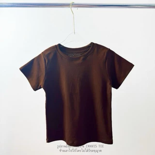(Zanvistee)เสื้อครอปสีพื้น ผ้ายูนิโคล่ 7 ไซต์ ( Baby tee เสื้อครอป Y2K )