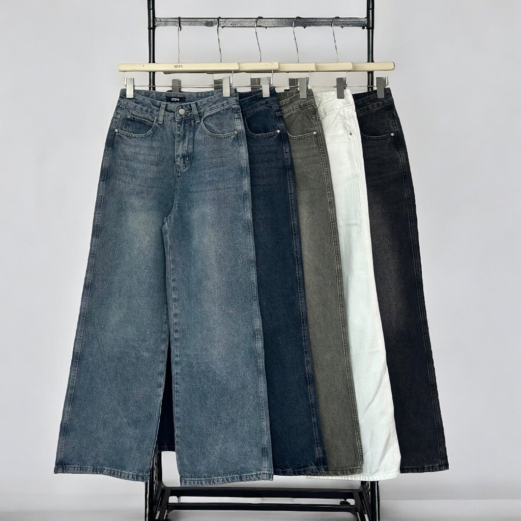 SOLVE STRAIGHT ATP JEANS กางเกงยีนส์ ขายาว ทรงกระบอกกลาง ดีเทลปัก Atipa ด้านหลัง