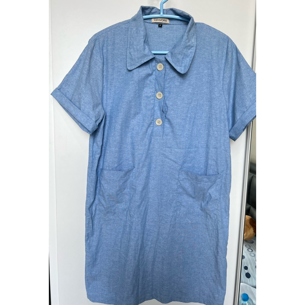 ✌🏻มือสอง ร้าน 93favorsofficial Dabby dress 🫐🩵เดรสสั้น Denim ‼️ไม่มีตำหนิ