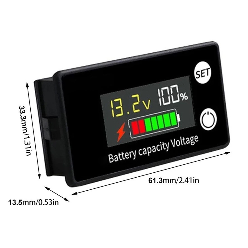 MOTOX DC 8V-72V แบตเตอรี่ความจุเกจจอภาพโวลต์มิเตอร์ Monitor หน้าจอ LCD ไฟฟ้าจำนวนเครื่องตรวจจับ - รูปที่ 2