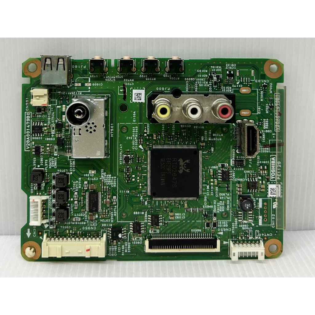 เมนบอร์ด TOSHIBA รุ่น 32P1400VT พาร์ท V28A001479B0 (รุ่นมี ทีคอนนะครับ) ของแท้ถอด มือ2 เทสไห้แล้ว