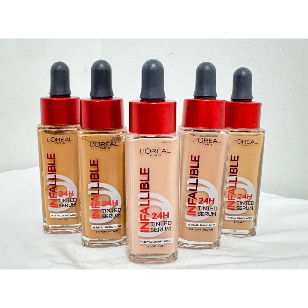 L'Oreal Paris Infallible 24H Tinted Serum 30ml ทินต์เซรั่ม รองพื้นเนื้อเซรั่มผิวโกลว์สวยติดทน 24 ชม.