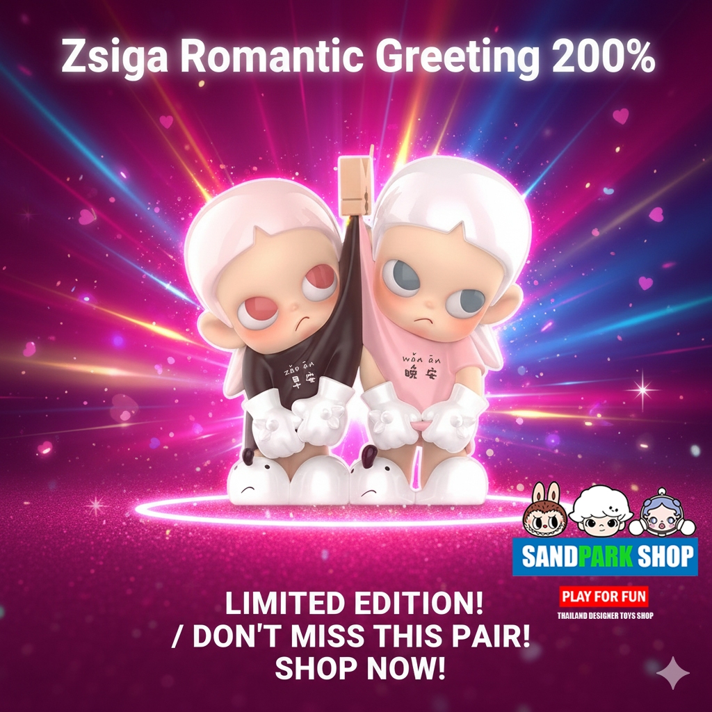 🔥พร้อมส่ง🔥 🛎️POPMART : Zsiga Romantic Greeting : Size 100% หรือ 200% ของขวัญวาเลนไทน์