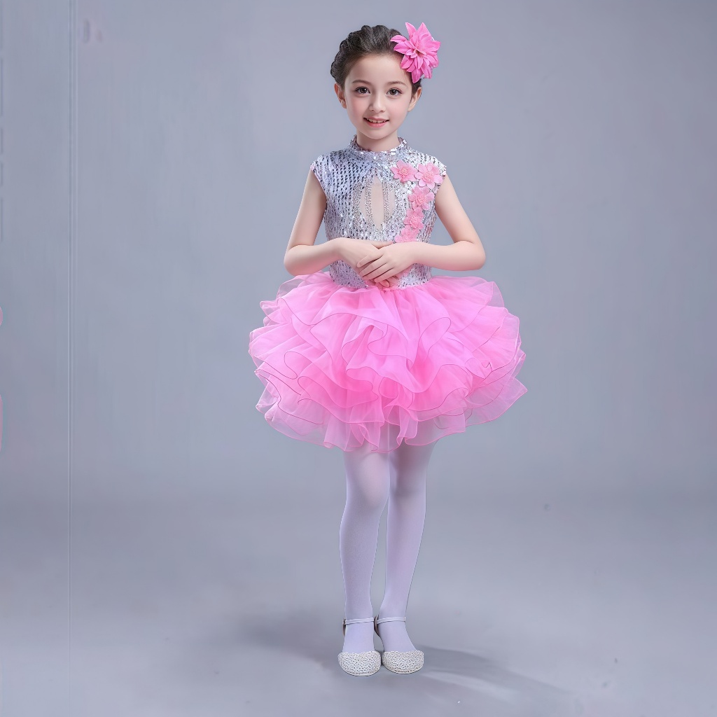 ชุดดรัมเมเยอร์เด็ก พร้อมส่งในไทย ชุดเดินพาเหรด สีฟ้า  ชุดเต้นวันเด็ก กิจกรรมเด็กอนุบาล ประถม เดรสกระโปรงฟู มาใหม่ แฟชั่น - รูปที่ 4