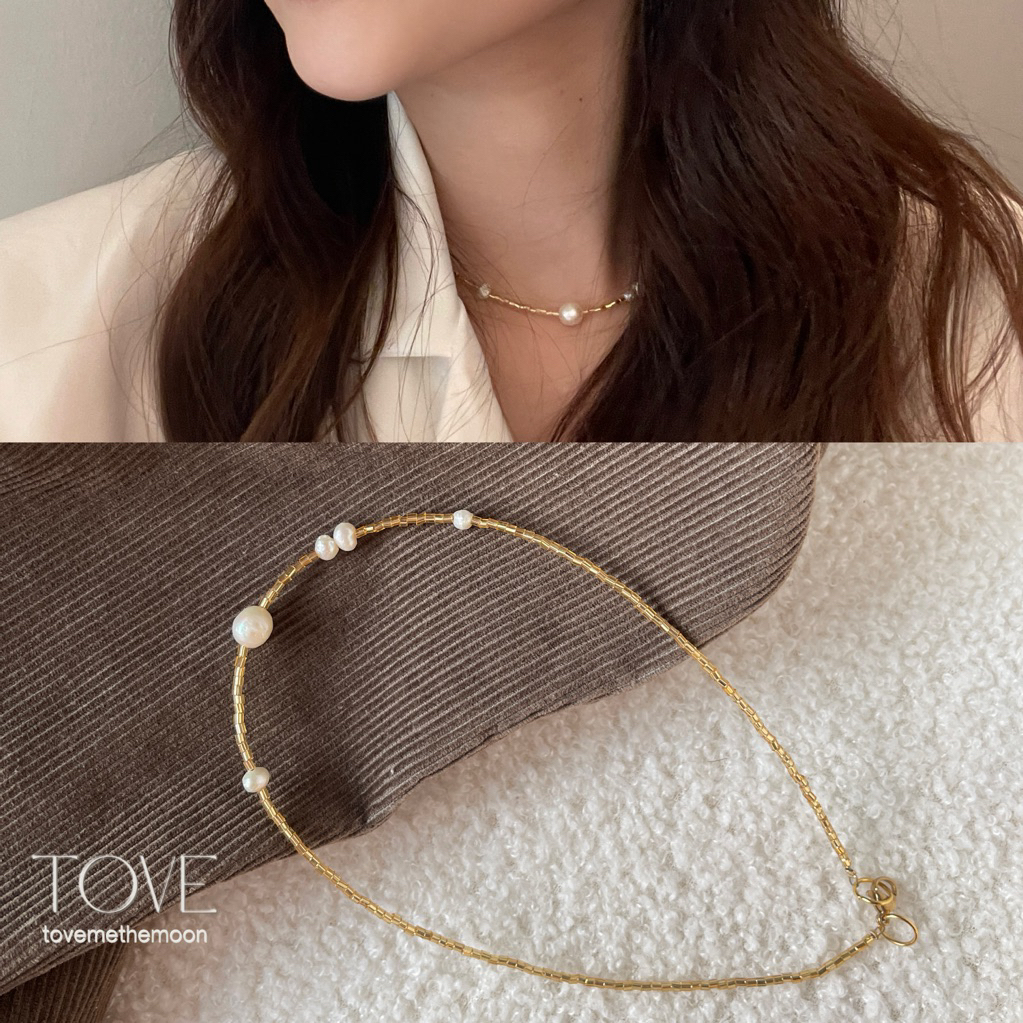 TOVE - Gold and Pearls สร้อยคอไข่มุกแท้