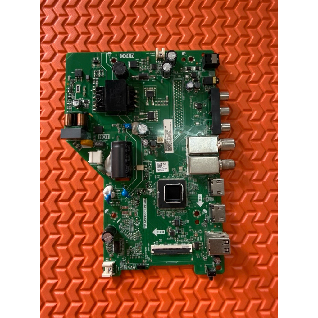 เมนบอร์ดทีวี Hisense รุ่น 32A3100G พาสบอร์ดTP.MS3663T.PB704