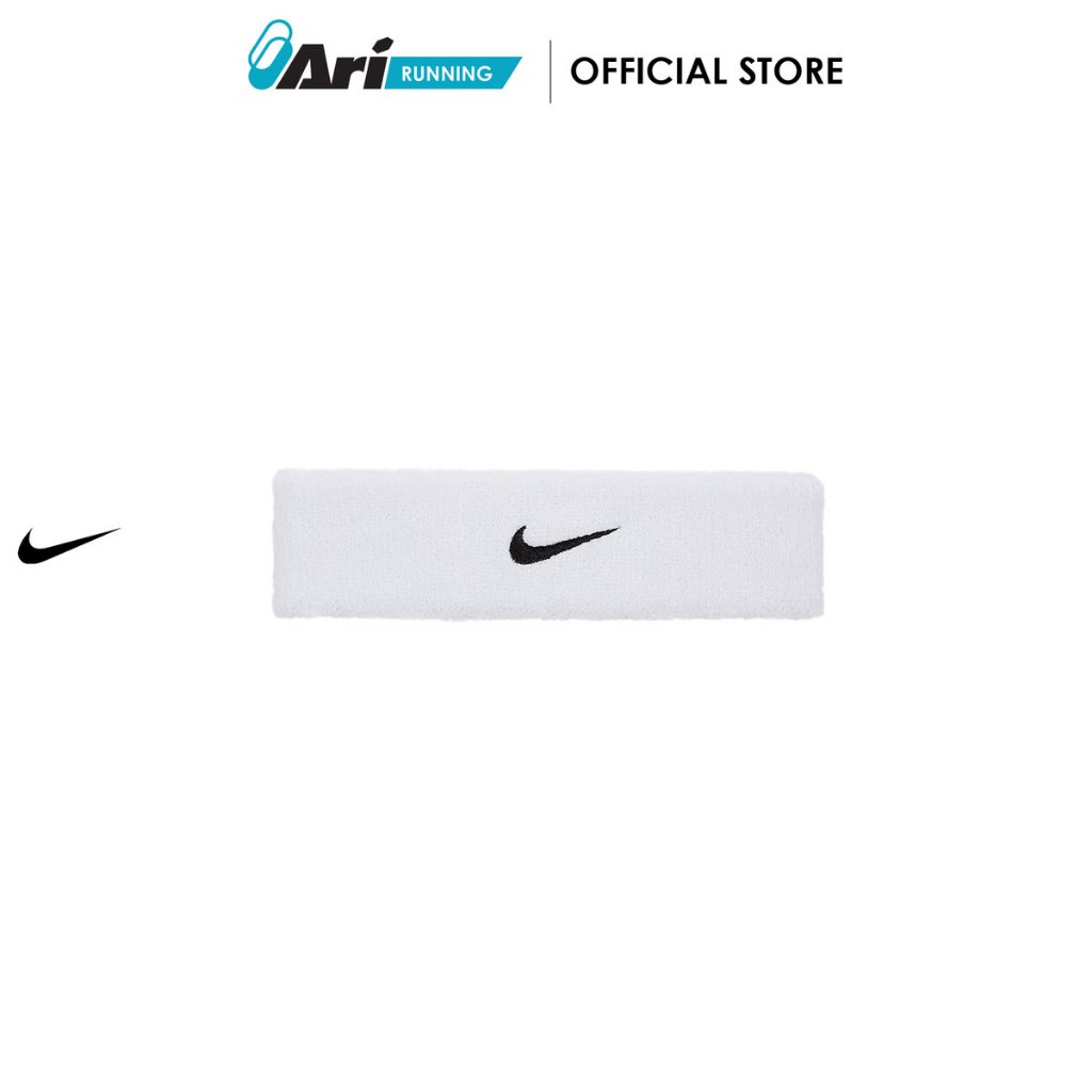 NIKE SWOOSH CLASSIC HEADBAND - WHITE (N.101.2407.101.OS) ผ้าคาดศรีษะ ไนกี้ สีขาว