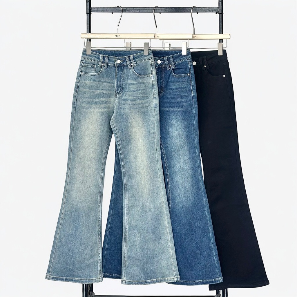 Atipashop - SERRA FLARE JEANS กางยีนส์ขายาว ทรขาม้า ทรงสวย ผ้ายืด