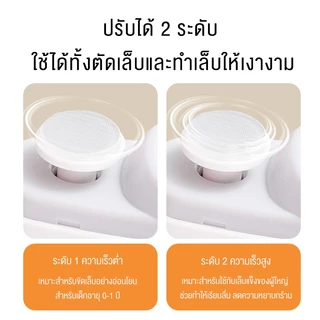 Langton กรรไกรตัดเล็บไฟฟ้า พร้อมไฟตัดเล็บ เครื่องเจียรเล็บอัตโนมัติ มัลติฟังก์ชั่น แบบพกพา ชาร์จUSB สําหรับผู้ใหญ่ และเด