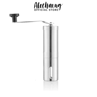 Alechaung ที่บดกาแฟสแตนเลส ล้างทำความสะอาดง่าย ปรับความละเอียดได้ ที่บดกาแฟแบบมือหมุน Coffee Grinder