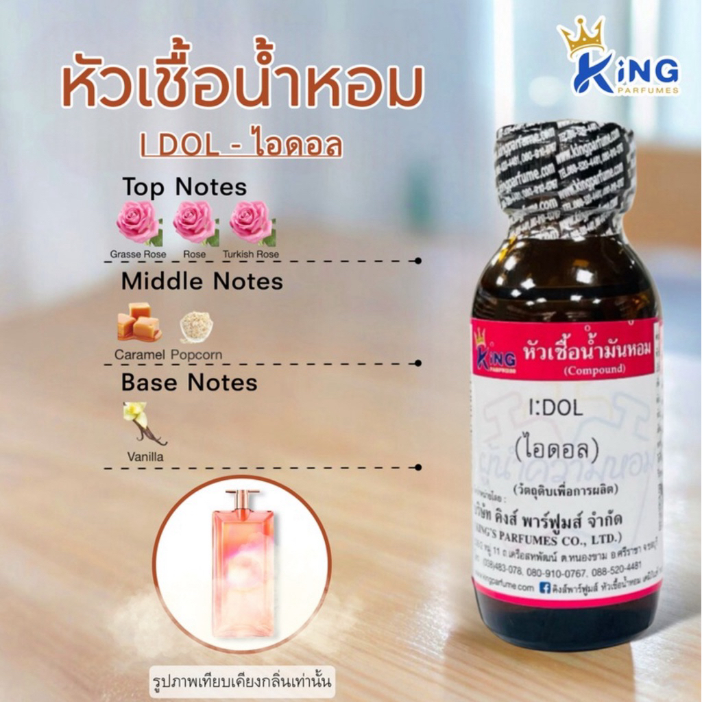 หัวเชื้อน้ำหอมขนาด 30-100ml กลิ่น I DOL ไอ ดอล