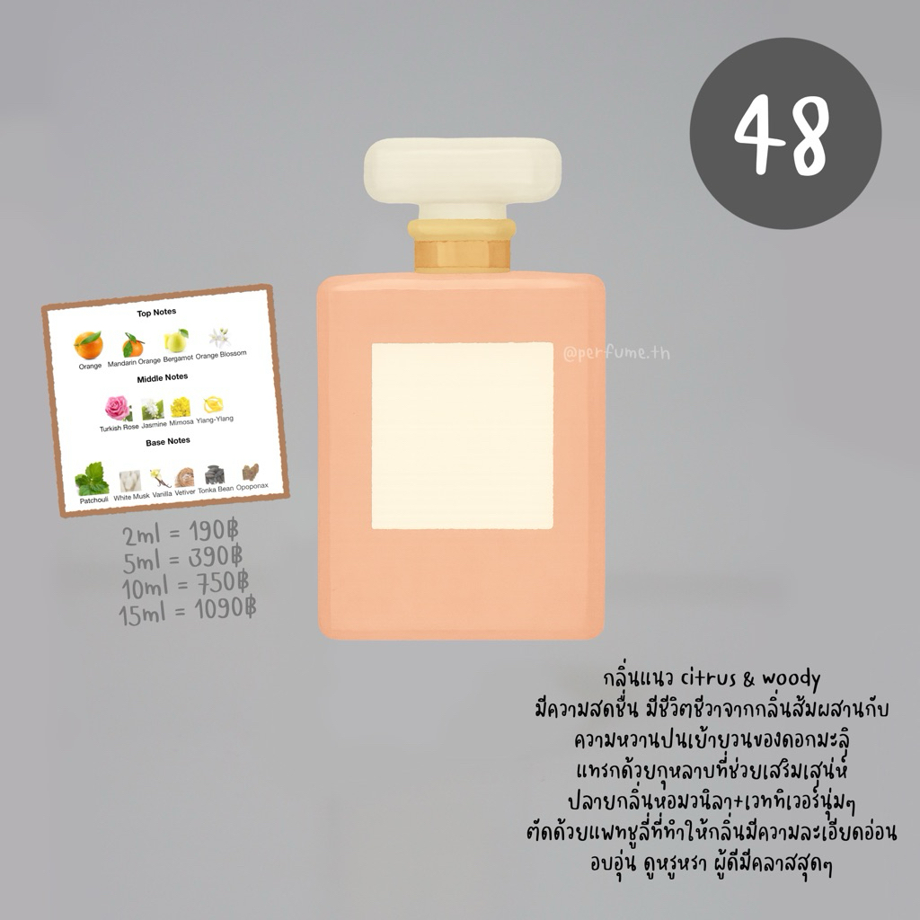 (น้ำหอมแบ่งขาย) เบอร์ 48 โคโค่ มาดมอยเซลล์