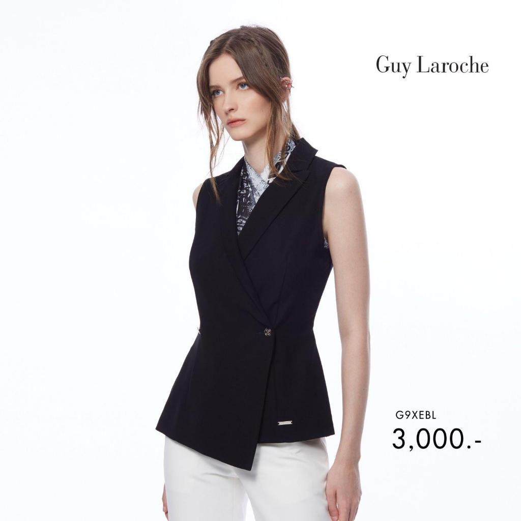 Guy Laroche woman's vest King Suiting เสื้อกั๊กผู้หญิง แขนกุด สีดำ G9XEBL