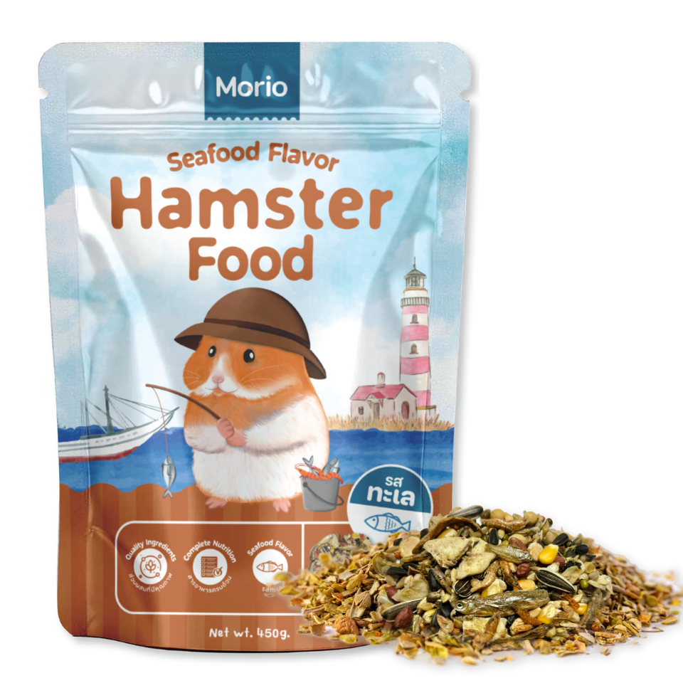 มีส่งด่วน Morio อาหารแฮมเตอร์ สูตรผสมฟรีซดราย สูตรทะเล 450g. วัตถุดิบสดสะอาด มีเก็บเงินปลายทาง - รูปที่ 4